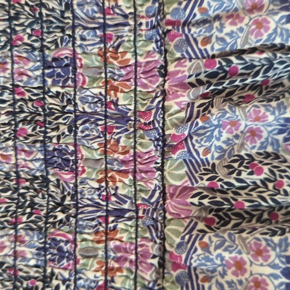 Women's J.Crew X Liberty Smocked Club Nouveau Floral Crop Top Size Medium EUC! - Picture 6 of 6